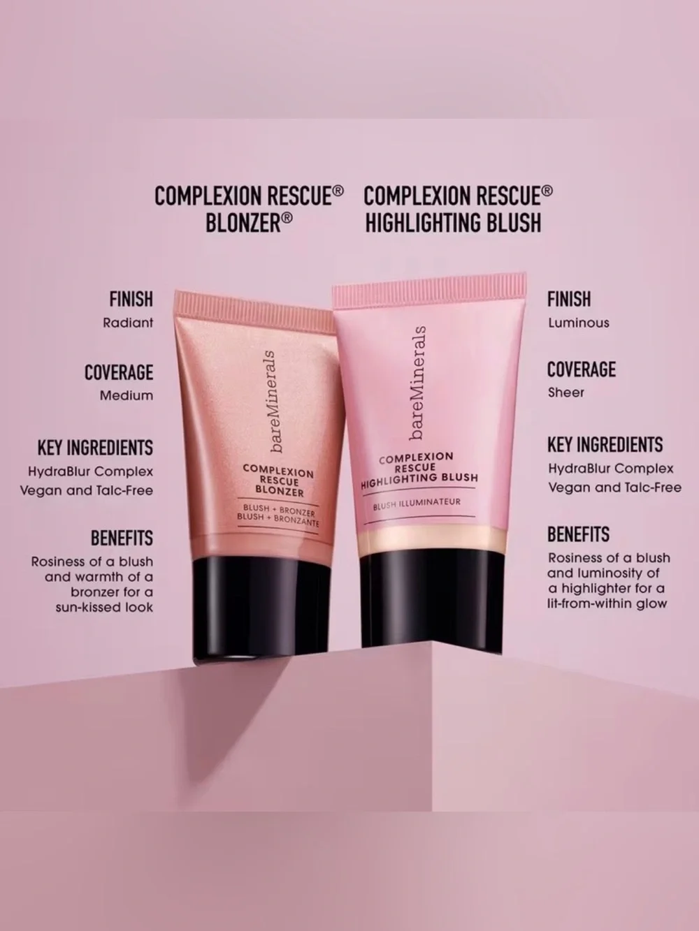 Bare Minerals COMPLEXION RESCUE Liquid Blonzer Blush + Bronzer NIB